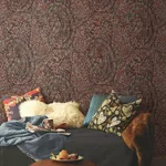 York Designer Series Kashmir Dreams Paisley Red Wallpaper - SKU BO6651