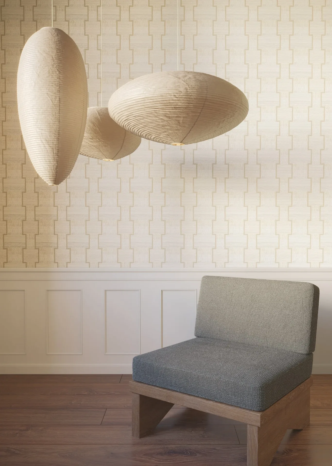 York Designer Series La Broderie Beige Wallpaper - SKU LM5371