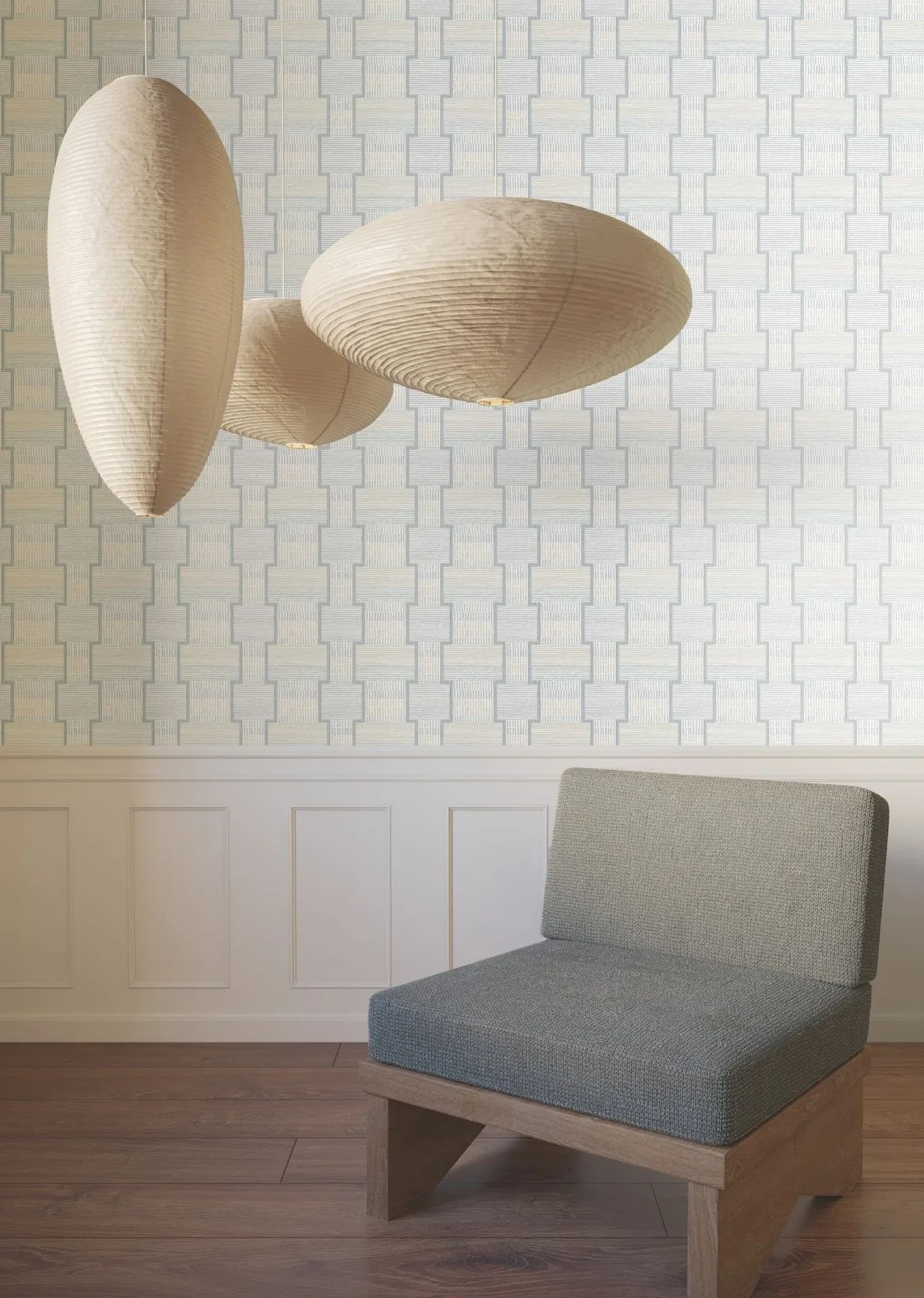 York Designer Series La Broderie Sky Blue Wallpaper - SKU LM5374