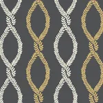 York Designer Series Laureate Black Vine Trellis Wallpaper - SKU VP1324