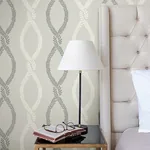York Designer Series Laureate Grey Vine Trellis Wallpaper - SKU VP1323