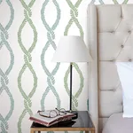 York Designer Series Laureate Light Green Vine Trellis Wallpaper - SKU VP1321