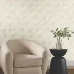 York Designer Series Layered Cream Lily Pads Wallpaper - SKU NT6115