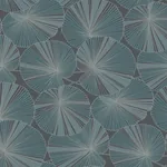 York Designer Series Layered Deep Blue Lily Pads Wallpaper | Wallpaper Twins York Designer Series Layered Deep Blue Lily Pads Wallpaper - SKU NT6113