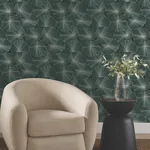 York Designer Series Layered Deep Green Lily Pads Wallpaper | Wallpaper Twins York Designer Series Layered Deep Green Lily Pads Wallpaper - SKU NT6111