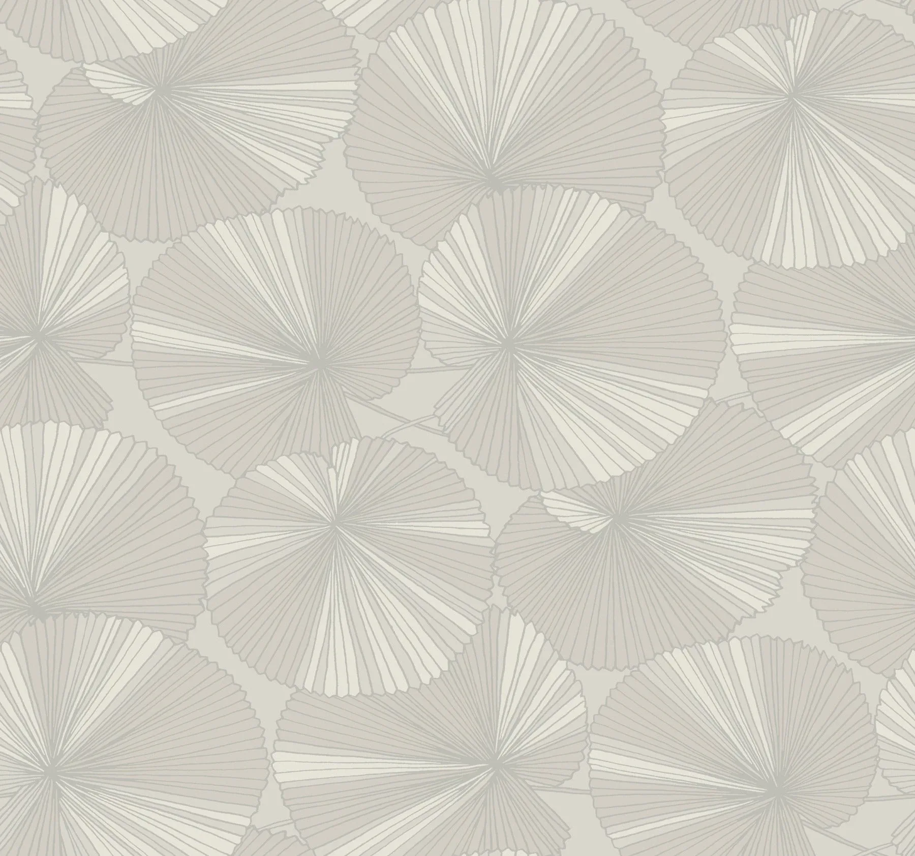 NT6114 | Layered Grey Lily Pads Wallpaper