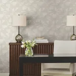 York Designer Series Layered Grey Lily Pads Wallpaper | Wallpaper Twins York Designer Series Layered Grey Lily Pads Wallpaper - SKU NT6114