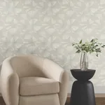 York Designer Series Layered Grey Lily Pads Wallpaper | Wallpaper Twins York Designer Series Layered Grey Lily Pads Wallpaper - SKU NT6114