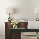 York Designer Series Layered White Lily Pads Wallpaper | Wallpaper Twins York Designer Series Layered White Lily Pads Wallpaper - SKU NT6112