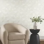 York Designer Series Layered White Lily Pads Wallpaper | Wallpaper Twins York Designer Series Layered White Lily Pads Wallpaper - SKU NT6112