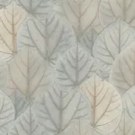 York Designer Series Leaf Concerto Blue & Taupe Peel & Stick Wallpaper - SKU PSW1426RL