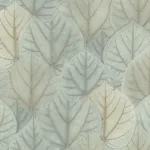 York Designer Series Leaf Concerto Blue & Taupe Wallpaper - SKU OS4244