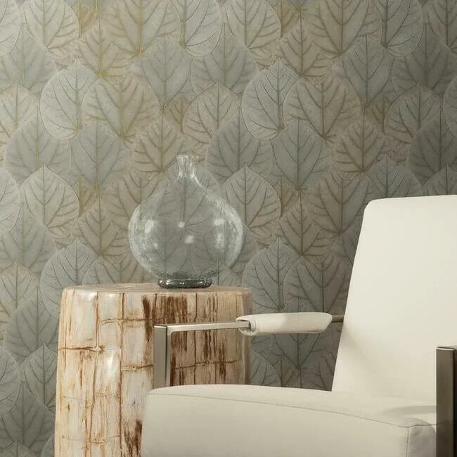 York Designer Series Leaf Concerto Taupe Wallpaper | Wallpaper Twins York Designer Series Leaf Concerto Taupe Wallpaper - SKU OS4243