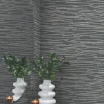 York Designer Series Line Horizon Charcoal Wallpaper - SKU EV3940