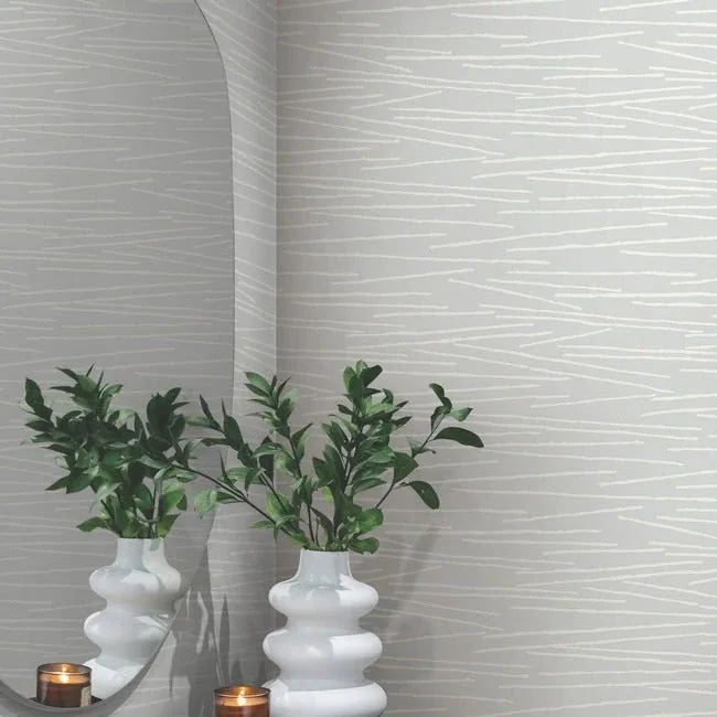 York Designer Series Line Horizon Spa Blue Wallpaper - SKU EV3933
