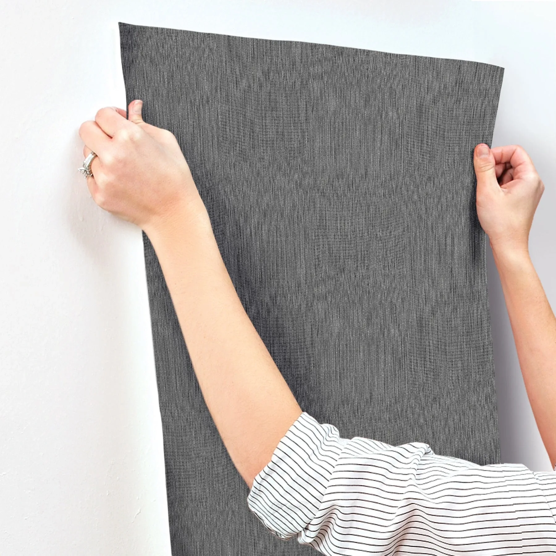 York Designer Series Linen Charcoal Wallpaper | Wallpaper Twins York Designer Series Linen Charcoal Wallpaper - SKU MI10595