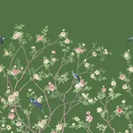 York Designer Series Lingering Garden Green Wall Mural - SKU MU0316M