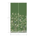 York Designer Series Lingering Garden Green Wall Mural - SKU MU0316M