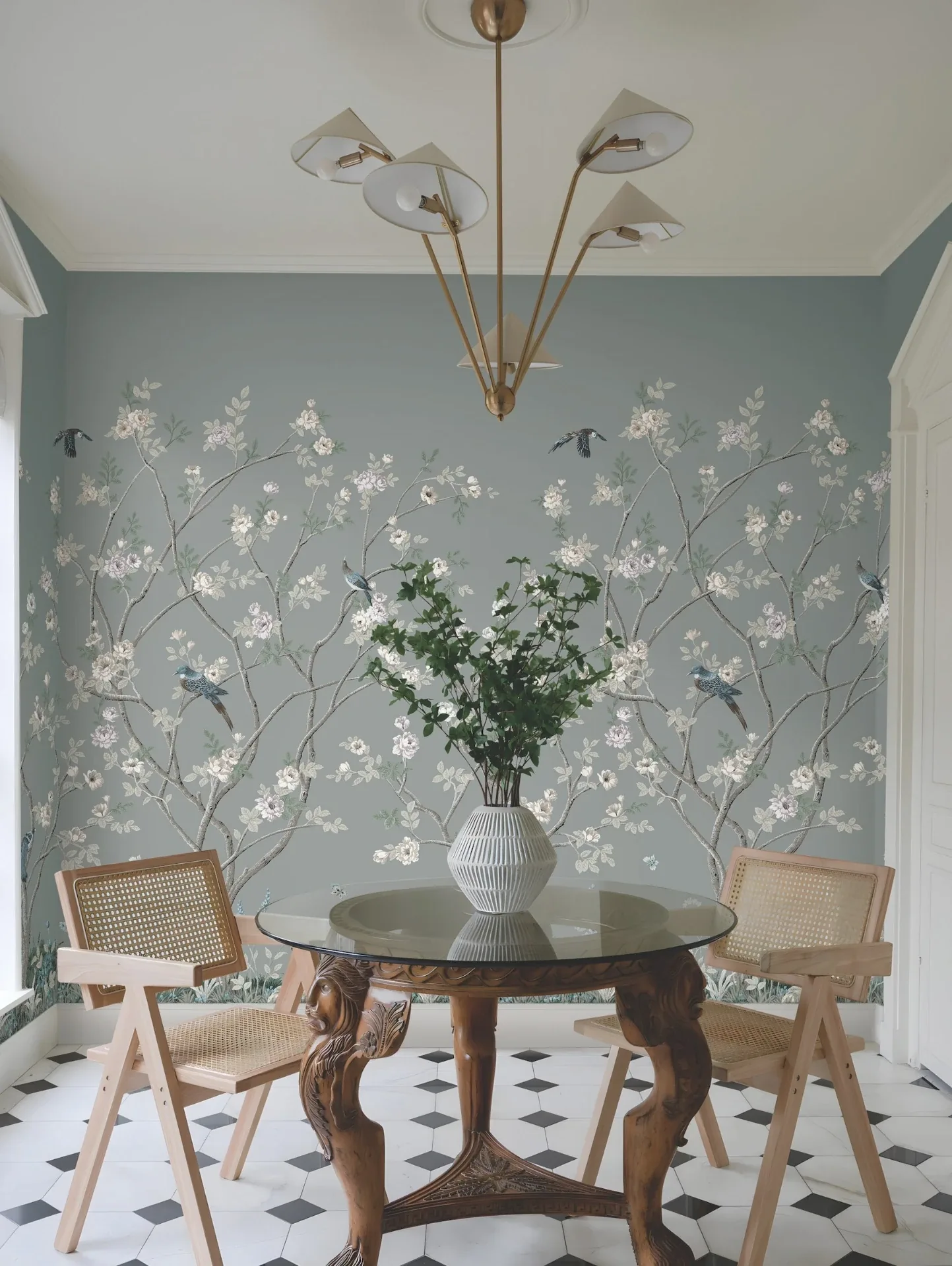 York Designer Series Lingering Garden Grey Wall Mural | Wallpaper Twins York Designer Series Lingering Garden Grey Wall Mural - SKU MU0313M