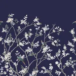 York Designer Series Lingering Garden Navy Wall Mural - SKU MU0315M