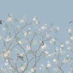 York Designer Series Lingering Garden Sky Blue Wall Mural - SKU MU0314M
