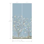 York Designer Series Lingering Garden Sky Blue Wall Mural - SKU MU0314M