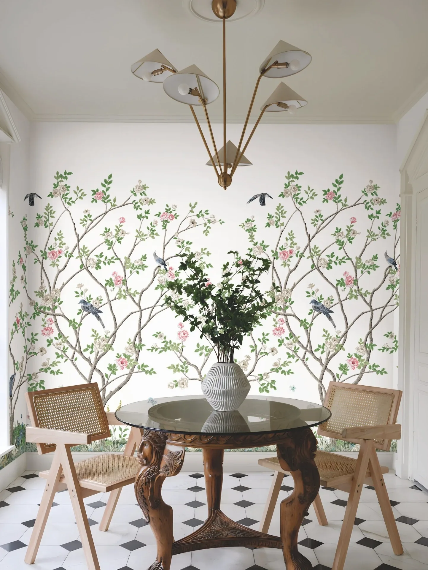 York Designer Series Lingering Garden White Wall Mural | Wallpaper Twins York Designer Series Lingering Garden White Wall Mural - SKU MU0317M