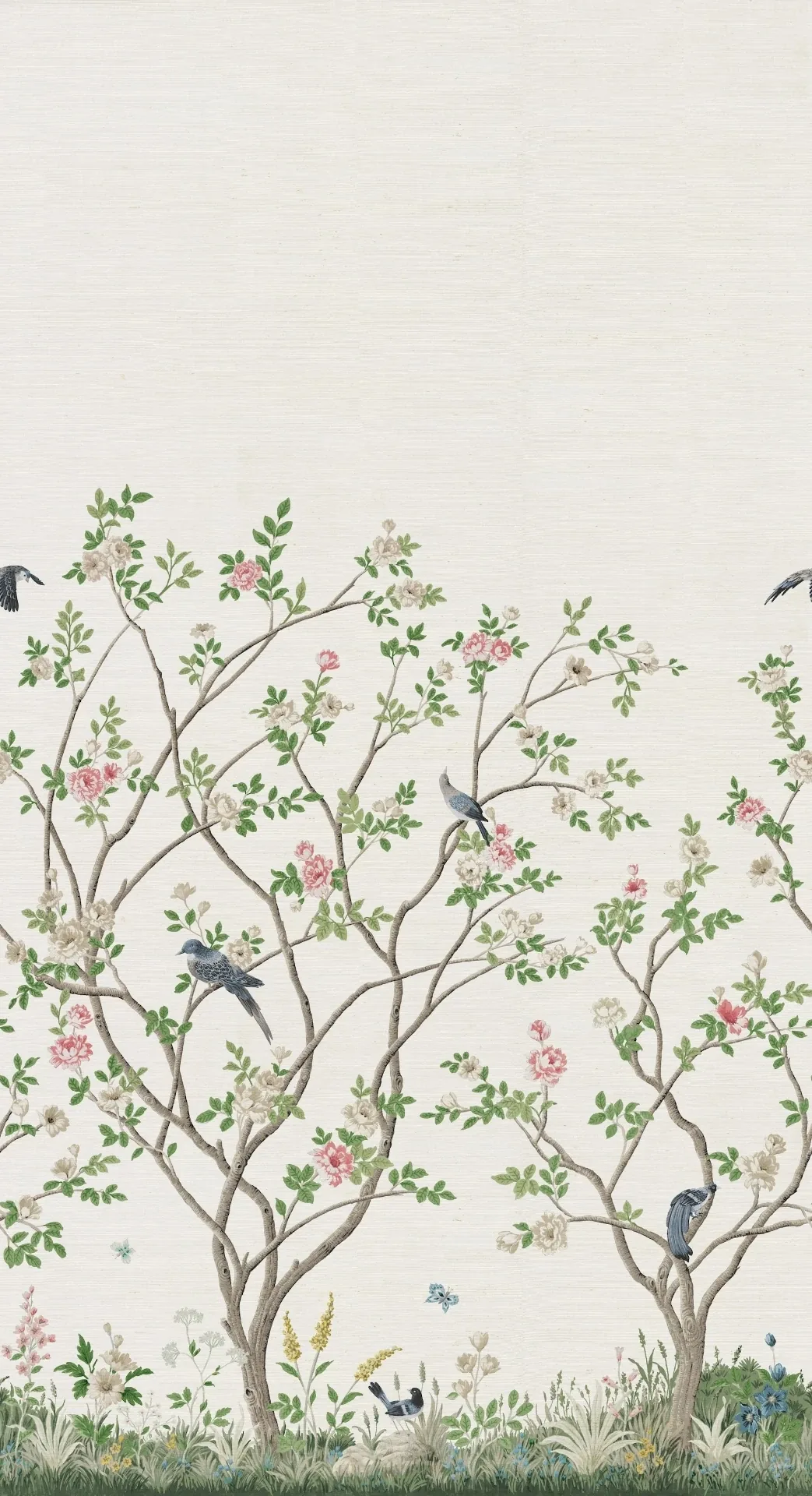 York Designer Series Lingering Garden White Wall Mural - SKU MU0317MSISAL