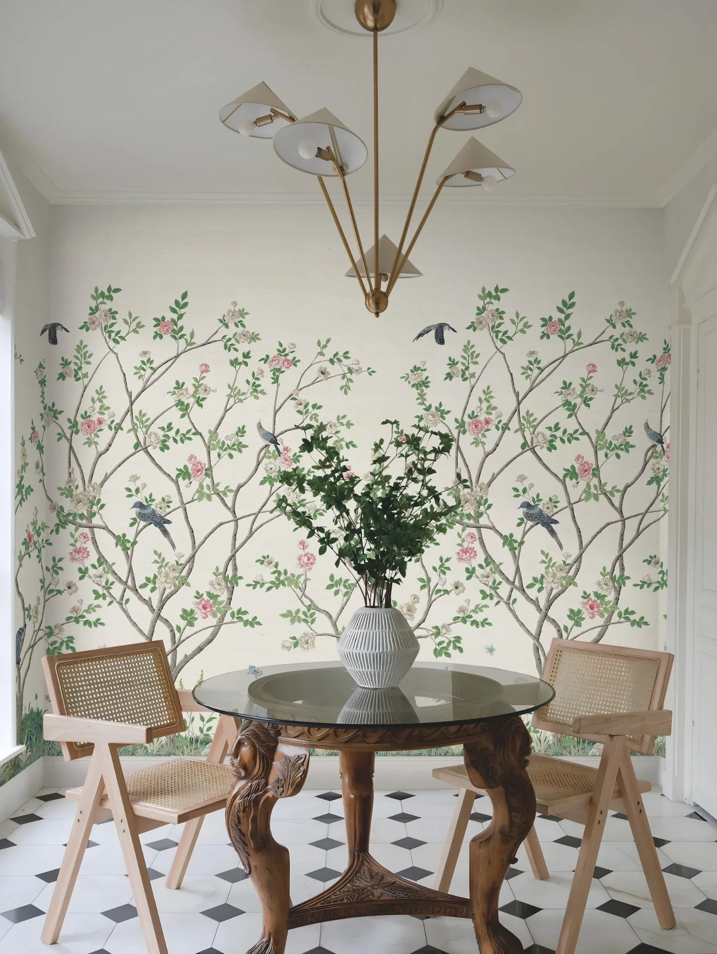 York Designer Series Lingering Garden White Wall Mural | Wallpaper Twins York Designer Series Lingering Garden White Wall Mural - SKU MU0317MSISAL