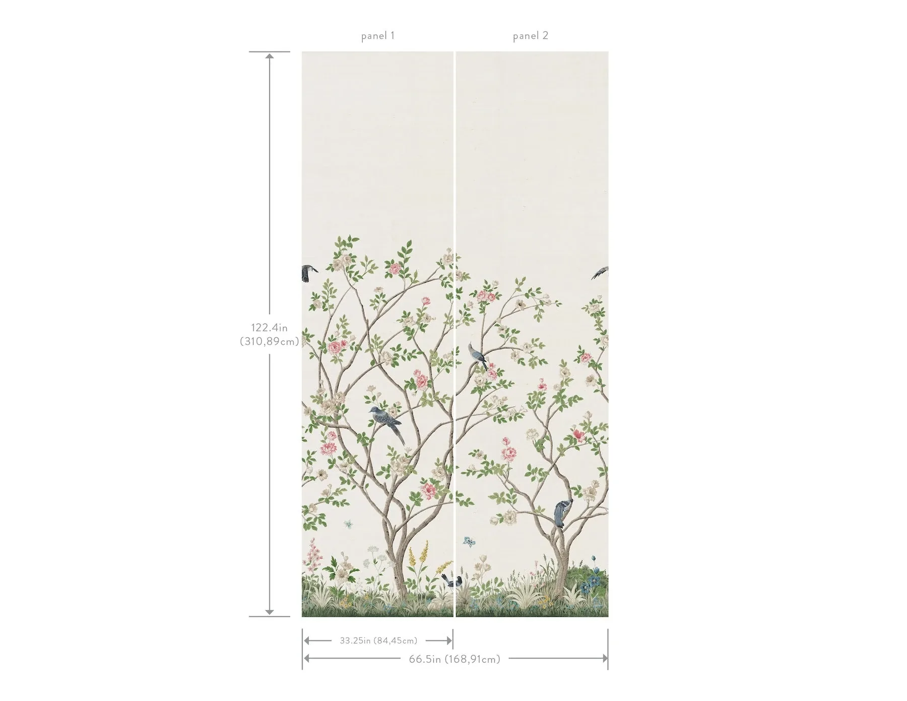 York Designer Series Lingering Garden White Wall Mural | Wallpaper Twins York Designer Series Lingering Garden White Wall Mural - SKU MU0317MSISAL