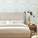 York Designer Series Lockwood Damask Light Blue Wallpaper | Wallpaper Twins York Designer Series Lockwood Damask Light Blue Wallpaper - SKU AC9192