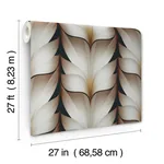 York Designer Series Lotus Light Stripe Black Wallpaper - SKU EV3954