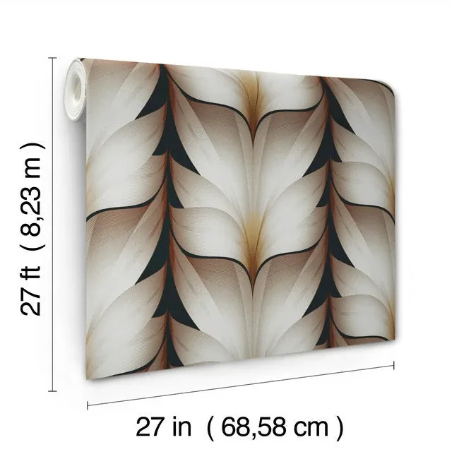 York Designer Series Lotus Light Stripe Black Wallpaper - SKU EV3954