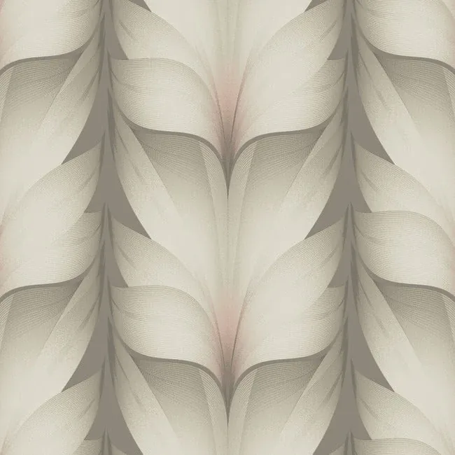 EV3952 | Lotus Light Stripe Taupe & Blush Wallpaper