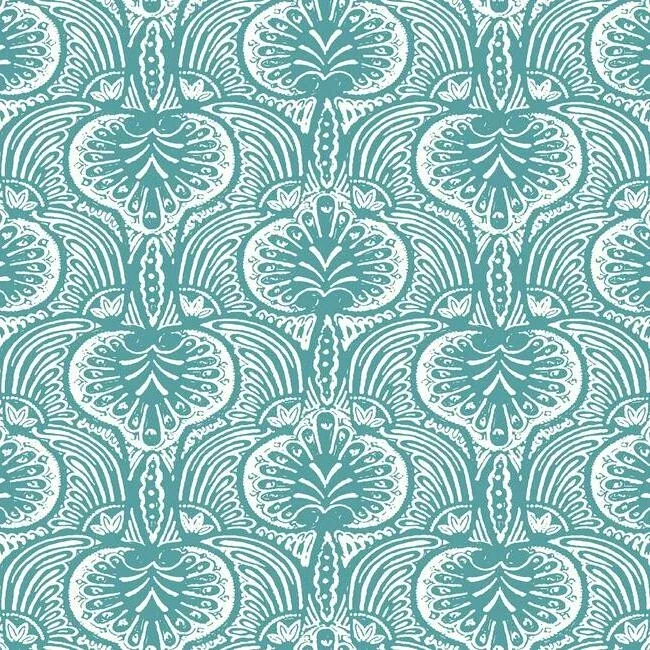 HO2151 | Lotus Palm Aqua Wallpaper