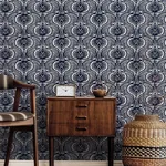 York Designer Series Lotus Palm Navy Wallpaper | Wallpaper Twins York Designer Series Lotus Palm Navy Wallpaper - SKU HO2153