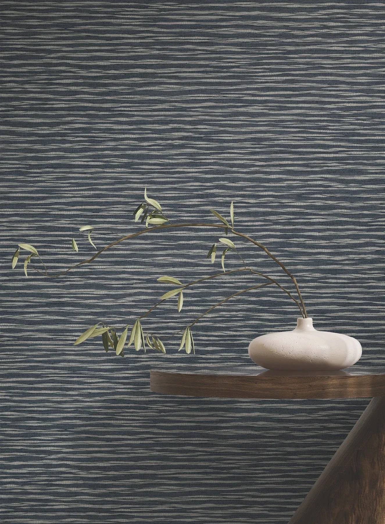 York Designer Series Lotus Weave Navy Wallpaper - SKU ZA8042