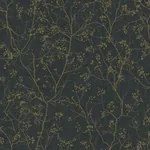 York Designer Series Luminous Branches Black & Gold Wallpaper - SKU DD3811
