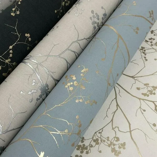 York Designer Series Luminous Branches Cream & Gold Wallpaper - SKU DD3812