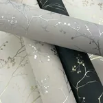 York Designer Series Luminous Branches Taupe & Silver Wallpaper | Wallpaper Twins York Designer Series Luminous Branches Taupe & Silver Wallpaper - SKU DD3815