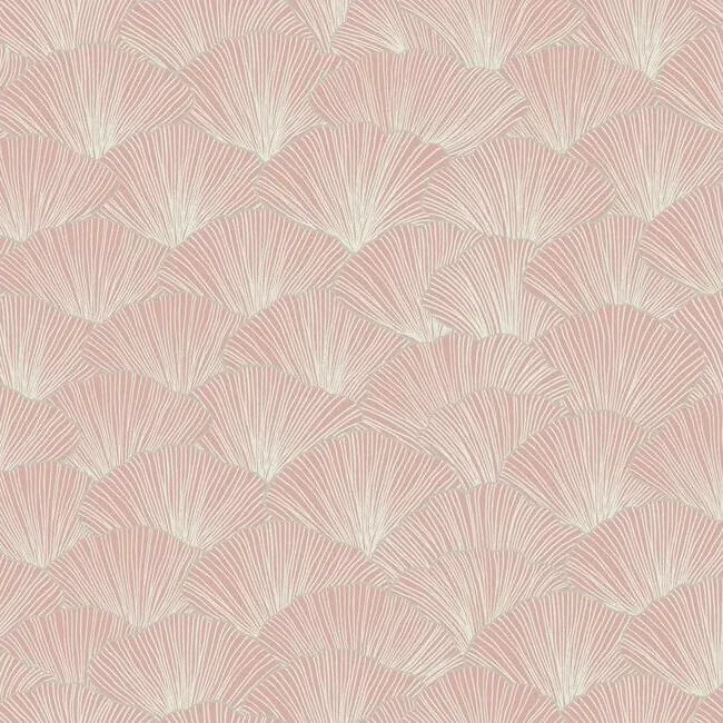 York Designer Series Luminous Gingko Coral Wallpaper - SKU CI2334