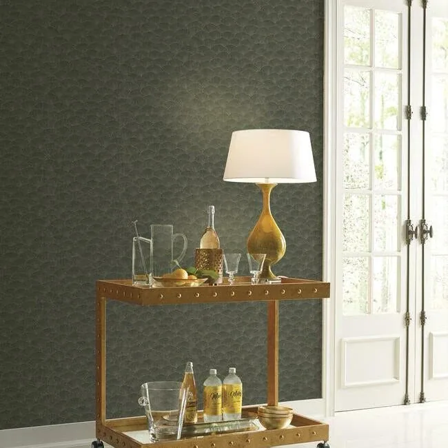 York Designer Series Luminous Gingko Grey Wallpaper - SKU CI2336