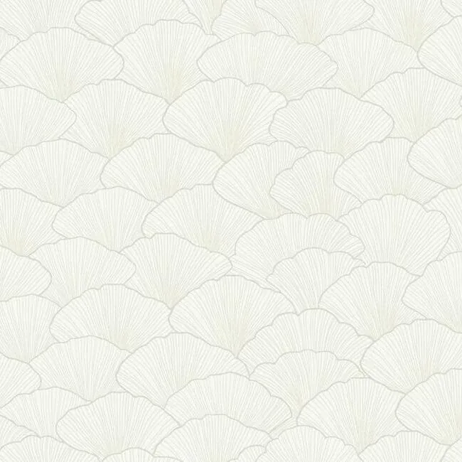 York Designer Series Luminous Ginkgo White & Cream Wallpaper - SKU CI2335