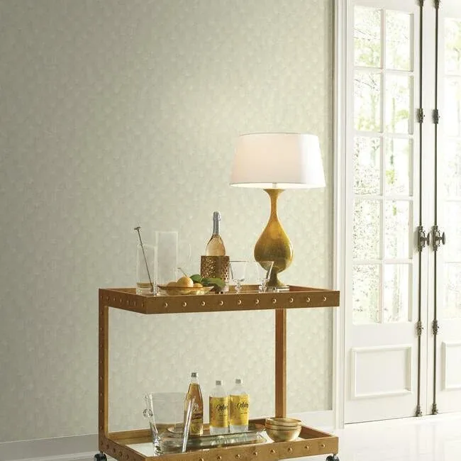York Designer Series Luminous Ginkgo White & Cream Wallpaper - SKU CI2335