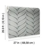 York Designer Series Luminous Leaves Charcoal & Silver Wallpaper - SKU MD7163