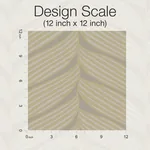 York Designer Series Luminous Leaves Grey & Gold Wallpaper - SKU MD7164