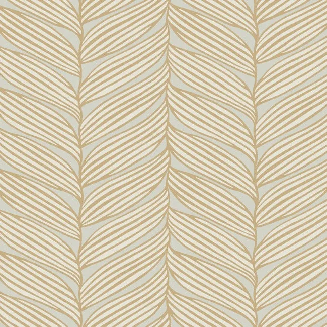MD7162 | Luminous Leaves Neutral & Gold Wallpaper