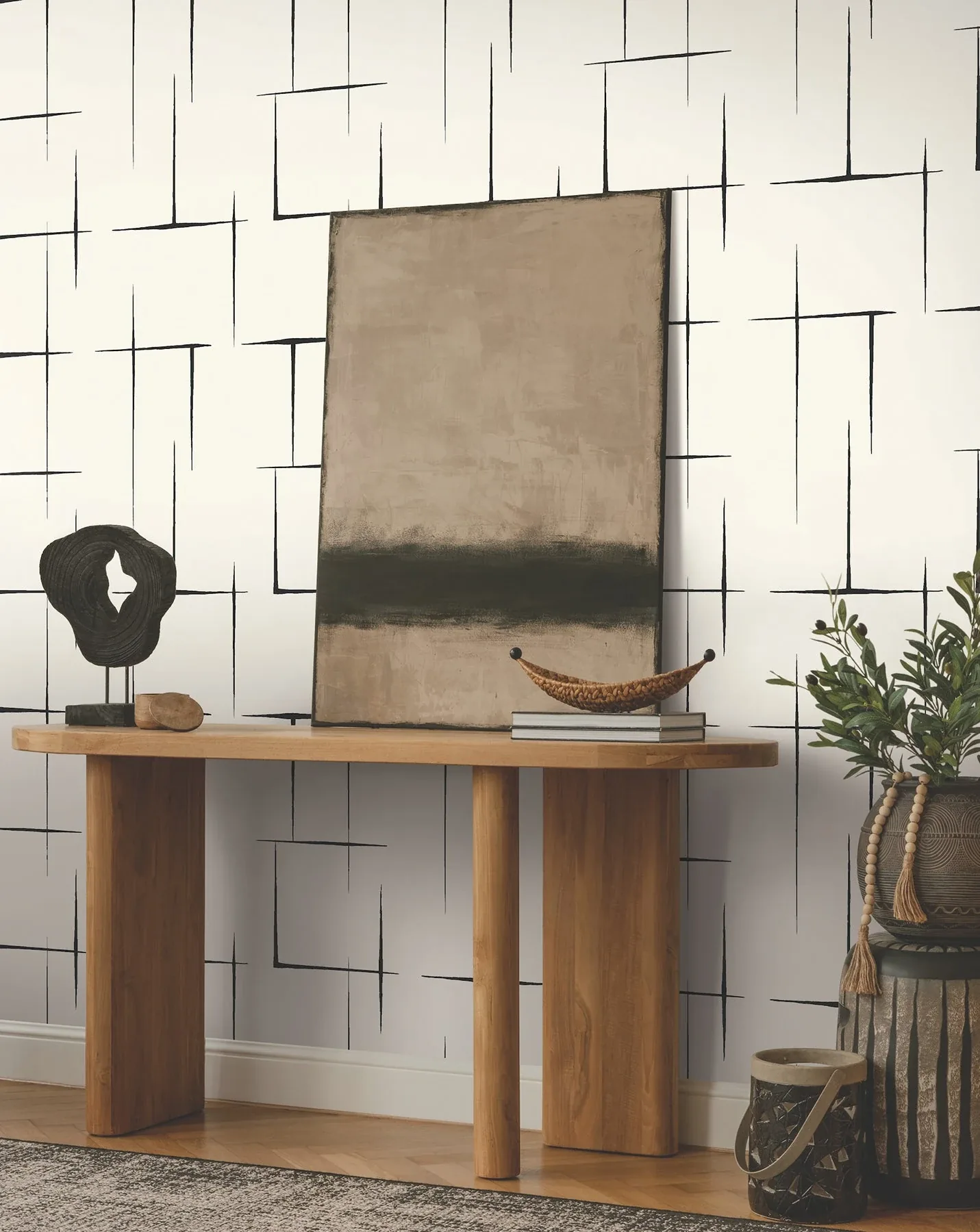 York Designer Series Malia Black & White Wallpaper - SKU ZA8051