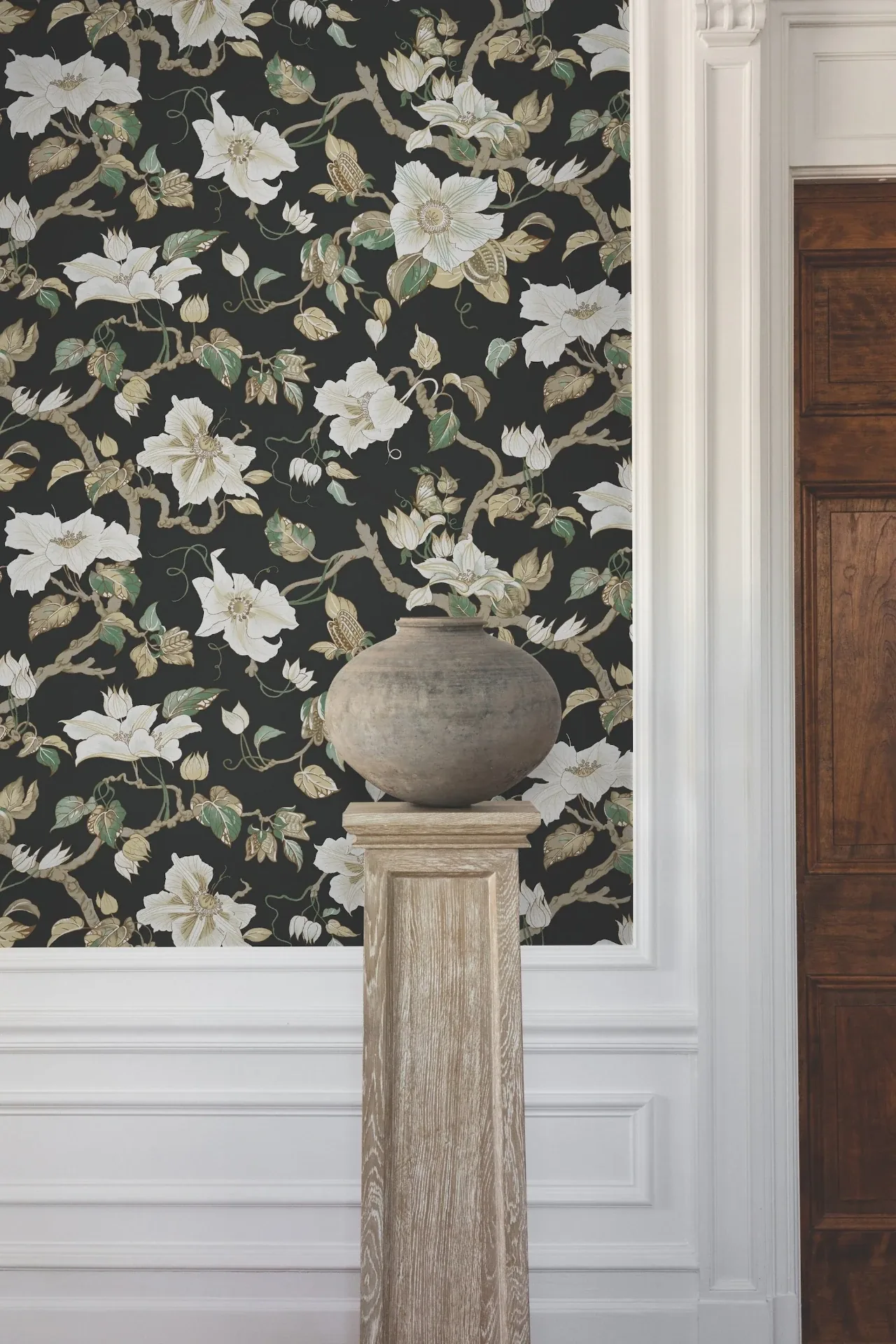 York Designer Series Marguerite Vine Black Wallpaper - SKU GT4514