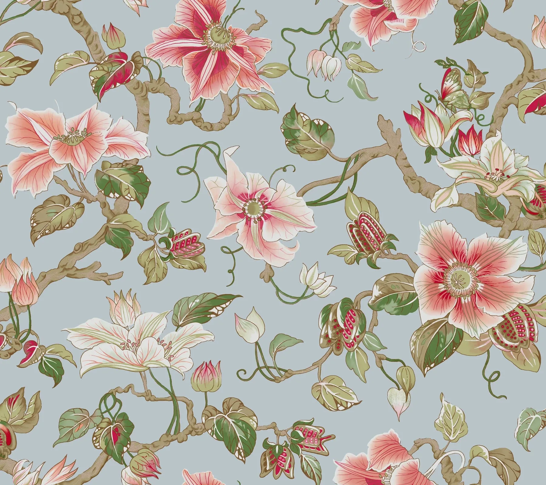 GT4512 | Marguerite Vine Blue Wallpaper